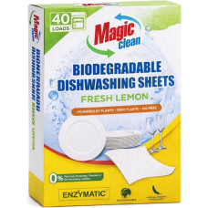 Magic clean биораградими листчета за съдомиялна 40дози Magic clean биораградими листчета за съдомиялна 40дози
